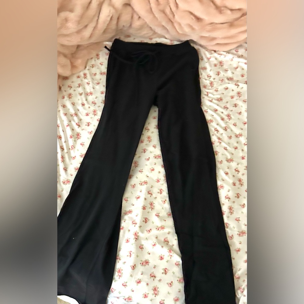 Skims Cotton Jersey Straight Leg Pant Soot